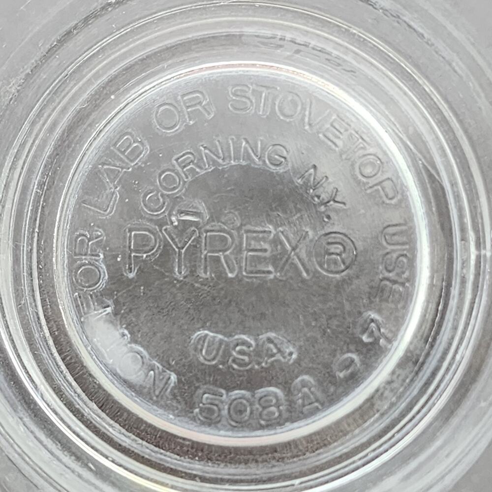 Vintage Pyrex 508 A-3 1 Cup 250 ml Measuring Red Lettering Closed D Handle Nice! - Picture 7 of 7